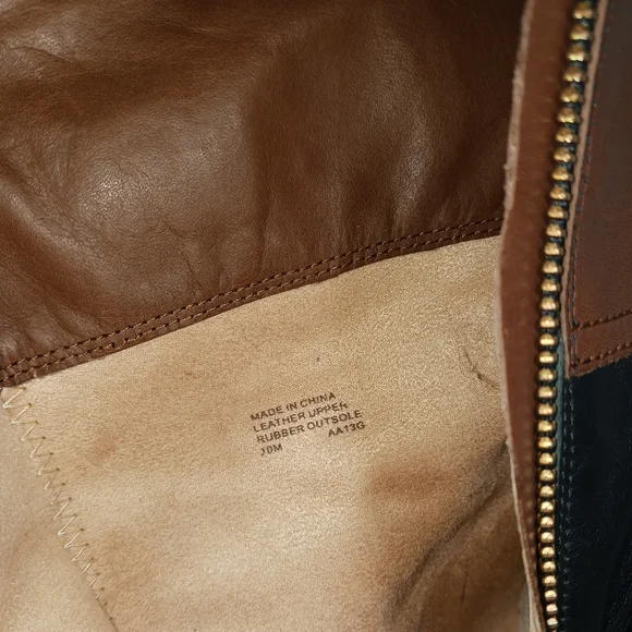 *Michael Kors Stockard Bootie Dark Brown/Black 5" Heel Sz 10M Gold Side Zipper - Picture 10 of 14